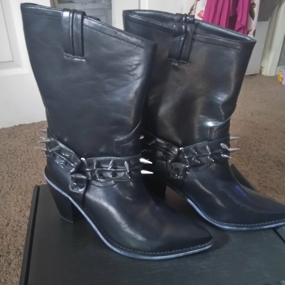 Dolls kill widow Blood for Blood black spiked boot